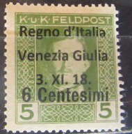 Austria stary znaczek z nadrukiem Wenecja (1/30