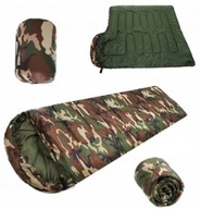 ŚPIWÓR TURYSTYCZNY CIEPŁY KAPTUR MUMIA KOŁDRA 2w1 75 X 210CM BASS BH41994