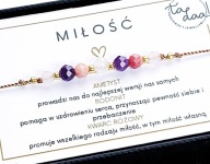 Bransoletka MIŁOŚĆ KAMIENIE NATURALNE AMULET talizman