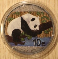 PANDA - 10 YUAN JUAN 2016 CHINY PANDA - KOLOR- OXYDA, 30 GRAM, RZADKOŚĆ