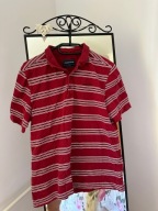 czerwona koszulka polo białe paski craghoppers m