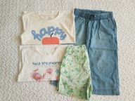 Cool Club spodnie niebieskie i 2 bluzki 1 nowa roz 128