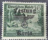 Niemcy stary znaczek z nadrukiem Twierdza Kreta (9/44