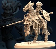 Night Stalker Mounted Vampire Wampirzyca na Koniu Pinup B RPG Druk 3D NSFW