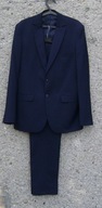 BRUNO/ZINGER LOYD granatowy męski garnitur Slim W2 182/50/90