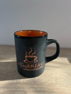Czarny kubek Coffee Break z pomarańczowym środkiem
