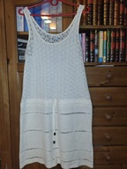 Śliczna sukienka plażowa, ażurkowa next r 38