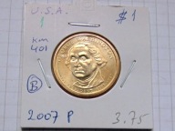 1 dolar 2007 George Washington mennica Filadelfia, holder, seria prezydenci