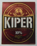 ETYKIETA PIWO KIPER EXTRA MOCNY BROWAR SULIMAR PIOTRKÓW TRYBUNALSKI