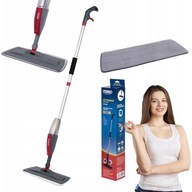 MOP PŁASKI OBROTOWY ZE SPRYSKIWACZEM PROMIS MS100 MIKROFIBRA ZAPAS
