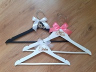 Wieszaki ślubne komplet 3 szt. Panna Młoda Pan Mlody Córka Syn