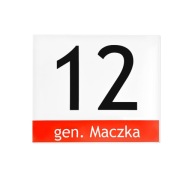 Tablica adresowa z blachy lub PCV 29x25 biała