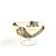 Misa patera salaterka owocarka vintage krosno 1980 80s prl barwione szkło