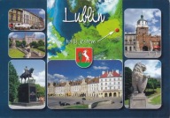 LUBLIN - MAPKA - HERB - ZAMEK - POMNIK KONNY- KAMIENNY LEW- BRAMA KRAKOWSKA