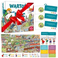 WARTOŚCI MAJĄ MOC GRA PLANSZOWA EDUKACYJNA RODZINNA DLA DZIECI 7+ KUKURYKU