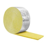 Taśma termiczna izolacyjna oplot wełna mineralna folia aluminiowa 10m