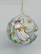 Malowany świecznik lampion bomka , unikatowy prezent świąteczny