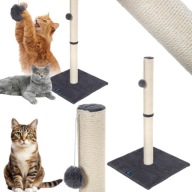 DRAPAK LEGOWISKO DLA KOTA WYSOKI SŁUPEK WIEŻA 61 CM + ZABAWKA ZOOVENTUS