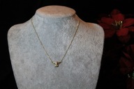 ŁAŃCUSZEK NASZYJNIK ZE STALI CHIRURGICZNEJ 316L POZŁACANY ZAWIESZKA