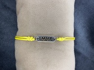 Bransoletka hand made LOVE prezent kolor ŻÓŁTY