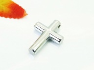 Duży męski krzyżyk zawieszka do łańcuszka stal chirurgiczna srebrny Z318