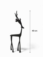 FIGURKA RENIFER JELEŃ JELONEK DUŻA CZARNA 40cm PREZENT NA ŚWIĘTA NOWOCZESNA