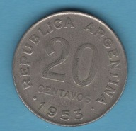 Argentyna 20 centavo, 1953