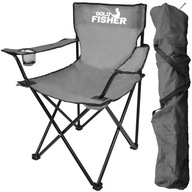 Krzesełko Gold fisher Hugo odcienie szarości i srebra