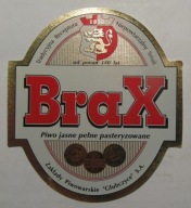ETYKIETA PIWO JASNE PEŁNE BRAX BROWAR GŁUBCZYCE