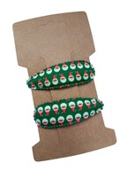 Spineczki spinki pyk klik gwiazdka święta mikołajki zielone mikołaje