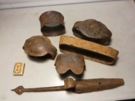 Stare kute okucia dyszla itp. zestaw wystrój ogrodu chaty Agroturystyka