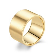 STALOWA OBRACZKA MATTE GOLD SZEROKA 12MM R.18