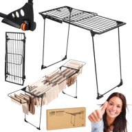 SUSZARKA NA PRANIE DO UBRAŃ ROZSUWANA STOJĄCA BALKONOWA NA KÓŁKACH BALKON