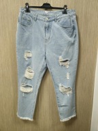 Spodnie jeans niebieski, szarpane XXL Plus Size SHEIN !!!