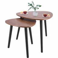 STOLIK kawowy BRĄZOWY mały ława stół ZESTAW salon