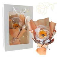 Bukiet Zapachowych Kwiatów Mydlanych W Torebce Na Prezent Kula Świecące LED