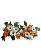 Wiązanka Bukiet na Grób – Stroik z Sztucznych Kwiatów Cmentarz do Wazonu