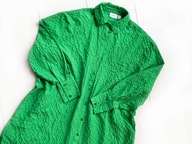 VILA zielona sukienka koszulowa oversize xs s 34 36 faktura