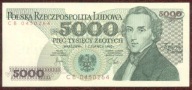 5000 zł. 1982 r. ser. CB UNC b. rzadka seria - PIĘKNY !!!