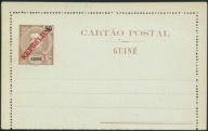 Cartao Postal Guine 50 Reis Correios Portugal Republica 1900