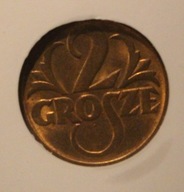 2 GR GROSZE 1938 GCN MS68 - MAX MOTA, PIĘKNA SKRĘTKA, RZADKOŚĆ - UNIKAT