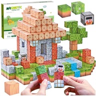 KLOCKI MAGNETYCZNE KONSTRUKCYJNE DO BUDOWANIA MINECRAFT DUŻY ZESTAW 312 EL.