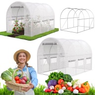 TUNEL FOLIOWY OGRODOWY SZKLARNIA DO ROŚLIN STELAŻ OCYNK FOLIA UV 2x3x2m 6m2