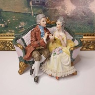 Para na sofie porcelana biskwitowa Anglia, Crown, Staffordshire, vintage