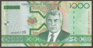 Turkmenistan 1000 manat 2005 - Nyyazow - AD - stan bankowy UNC
