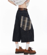 SPODNIE VINTAGE 3/4 DAMSKIE MĘSKIE RETRO Y2K MODA STREETWEAR