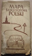 Mapa samochodowa Polski Warszawa 1954 r.