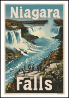 A2 KOLOROWY PLAKAT OBRAZ WODOSPAD NIAGARA, NIAGARA FALLS, VINTAGE RETRO