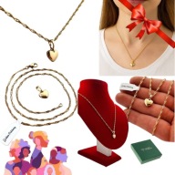 ZŁOTY ŁAŃCUSZEK DAMSKI PREZENT NA DZIEŃ KOBIET UPOMINEK DLA DZIEWCZYNY ŻONY