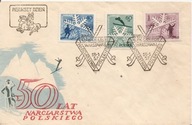 50 LAT NARCIARSTWA POLSKIEGO -FDC -koperta 1957 rok